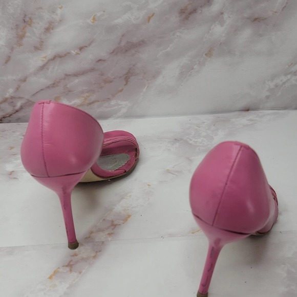 Bcbg Paris pink open toe 3 strap pumps - Picture 12 of 13